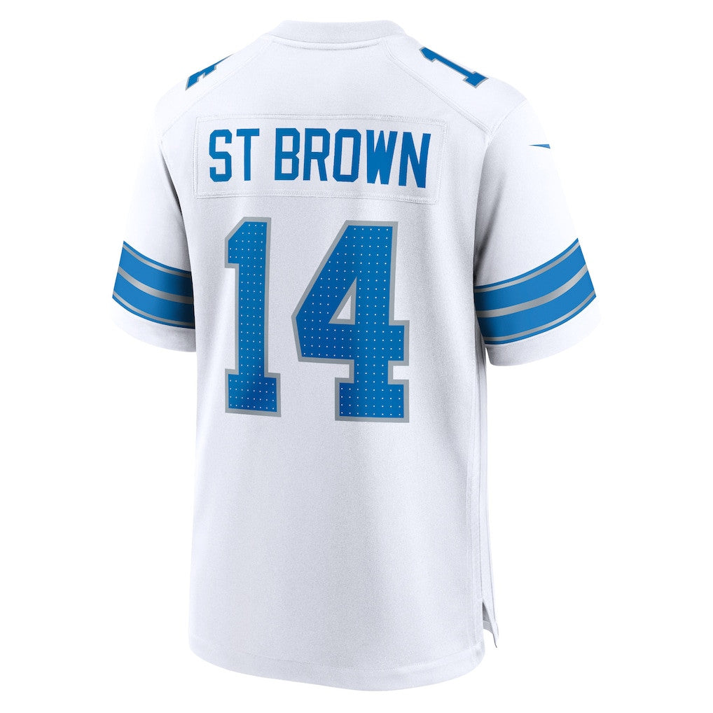 Amon-Ra St. Brown 14 Detroit Lions Game Men Jersey - White