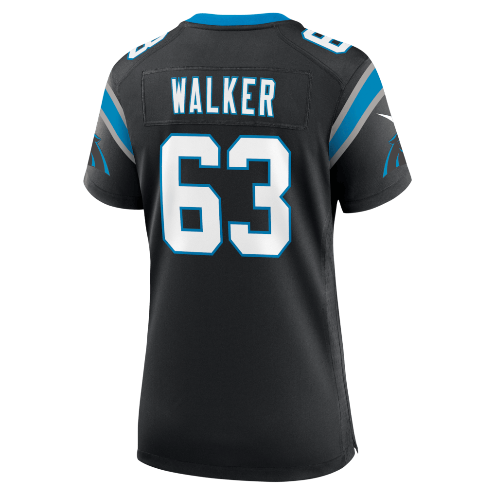 Rasheed Walker 63 Carolina Panthers Women's Team Game Jersey - Black