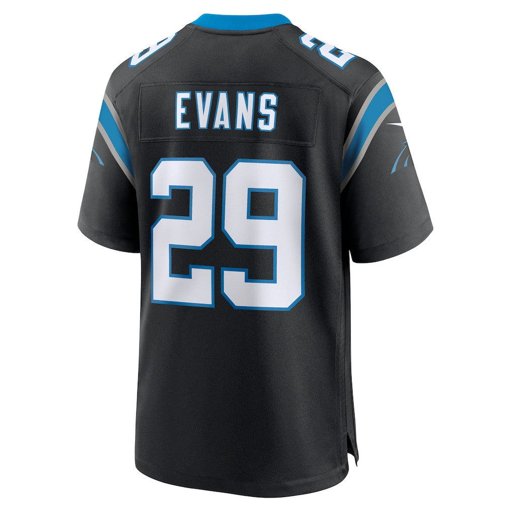 Akayleb Evans 29 Carolina Panthers Team Game Men Jersey - Black