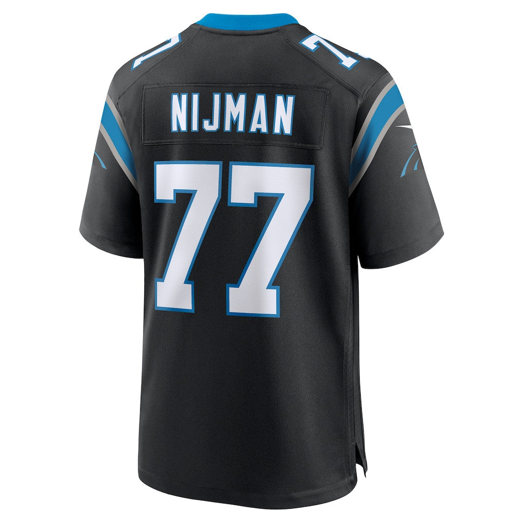 Yosh Nijman 77 Carolina Panthers Team Game Men Jersey - Black