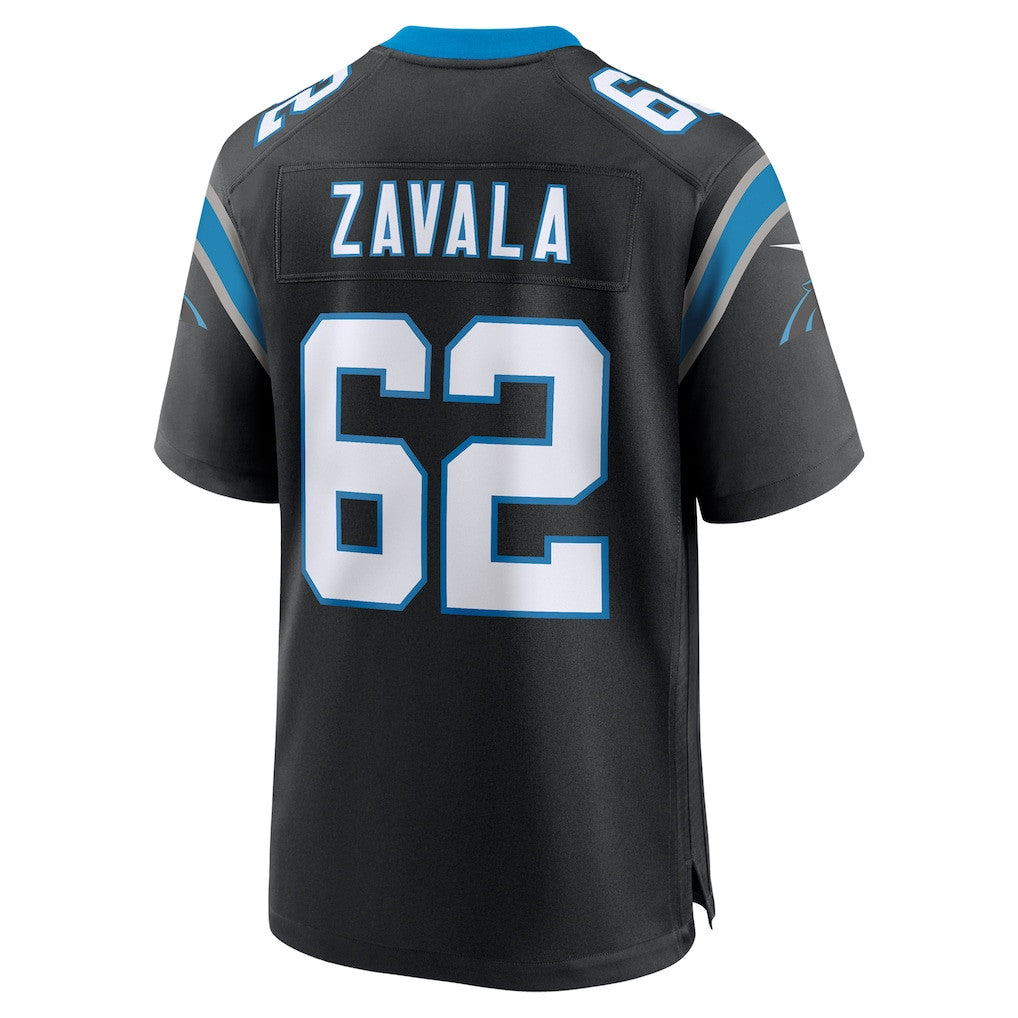 Chandler Zavala 62 Carolina Panthers Team Game Men Jersey - Black