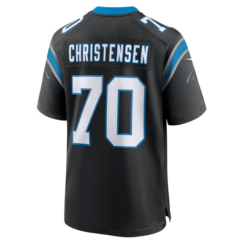Brady Christensen 70 Carolina Panthers Team Game Men Jersey - Black
