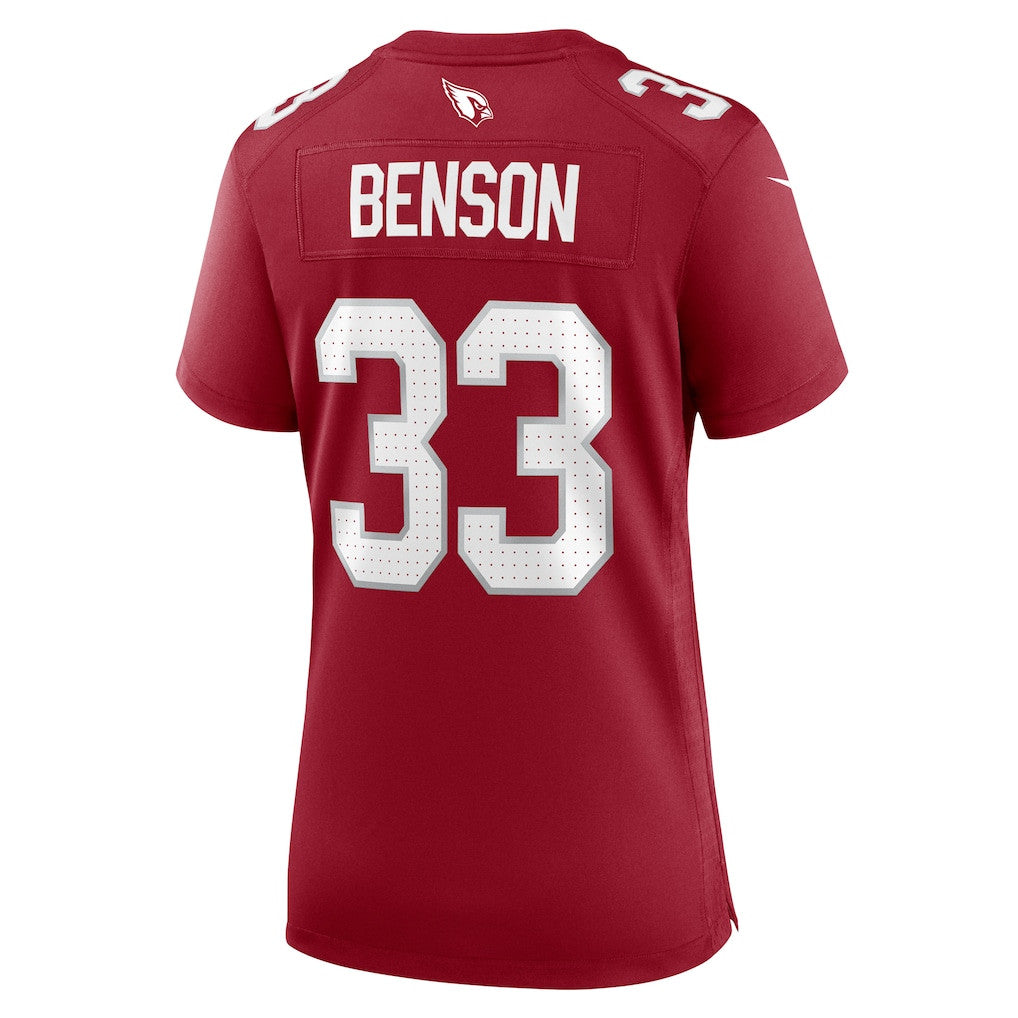 Trey Benson 33 Arizona Cardinals Women's Team Game Jersey - Cardinal