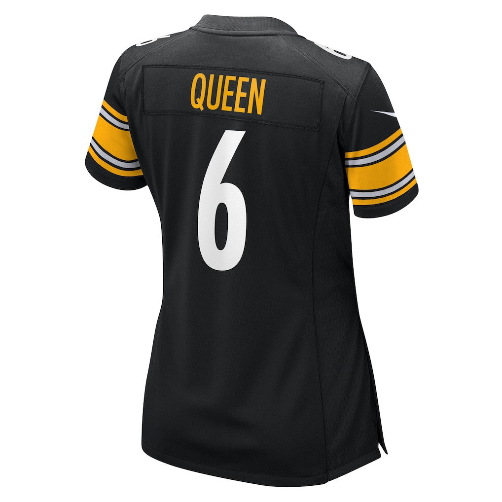 Patrick Queen 6 Pittsburgh Steelers Women's Team Game Jersey - Black