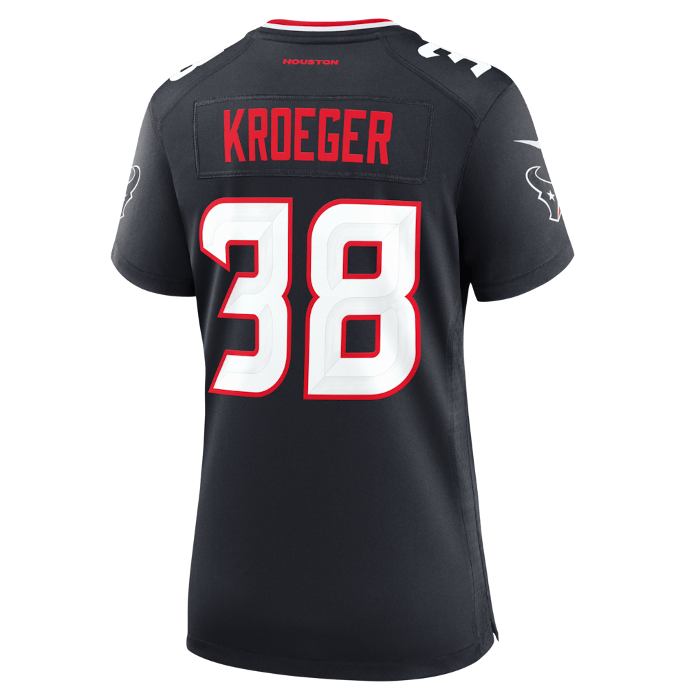 Kai Kroeger 38 Houston Texans Women's Team Game Jersey - Navy