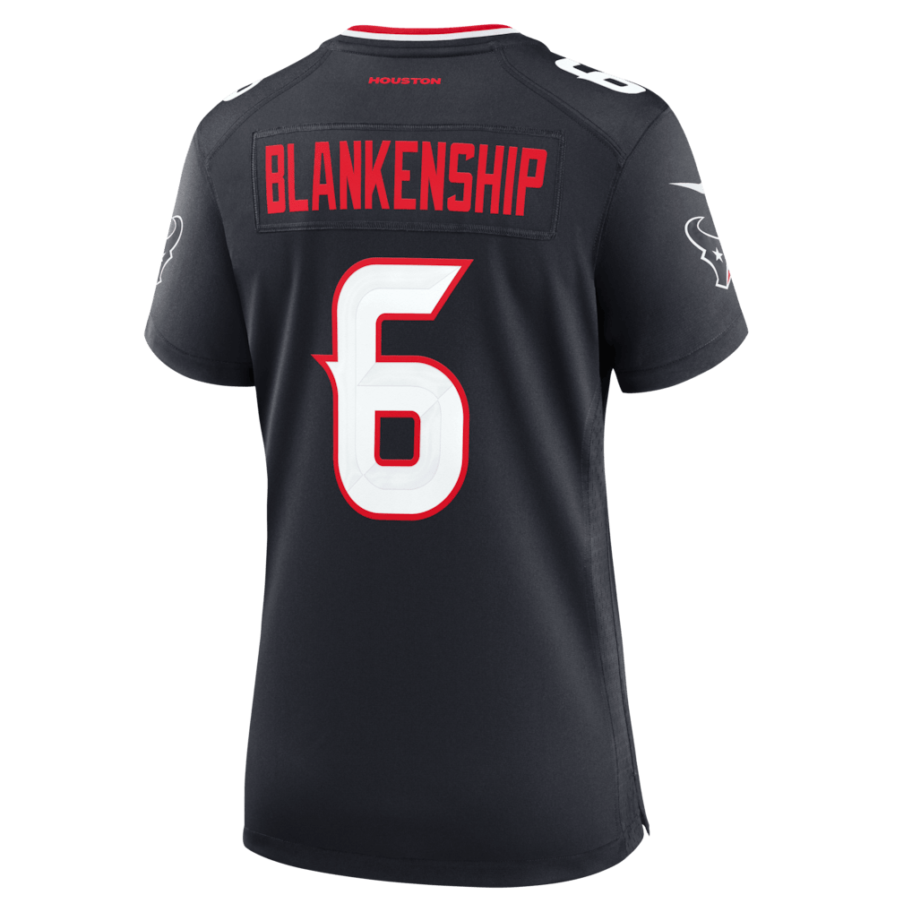 Reed Blankenship 6 Houston Texans Women's Team Game Jersey - Navy