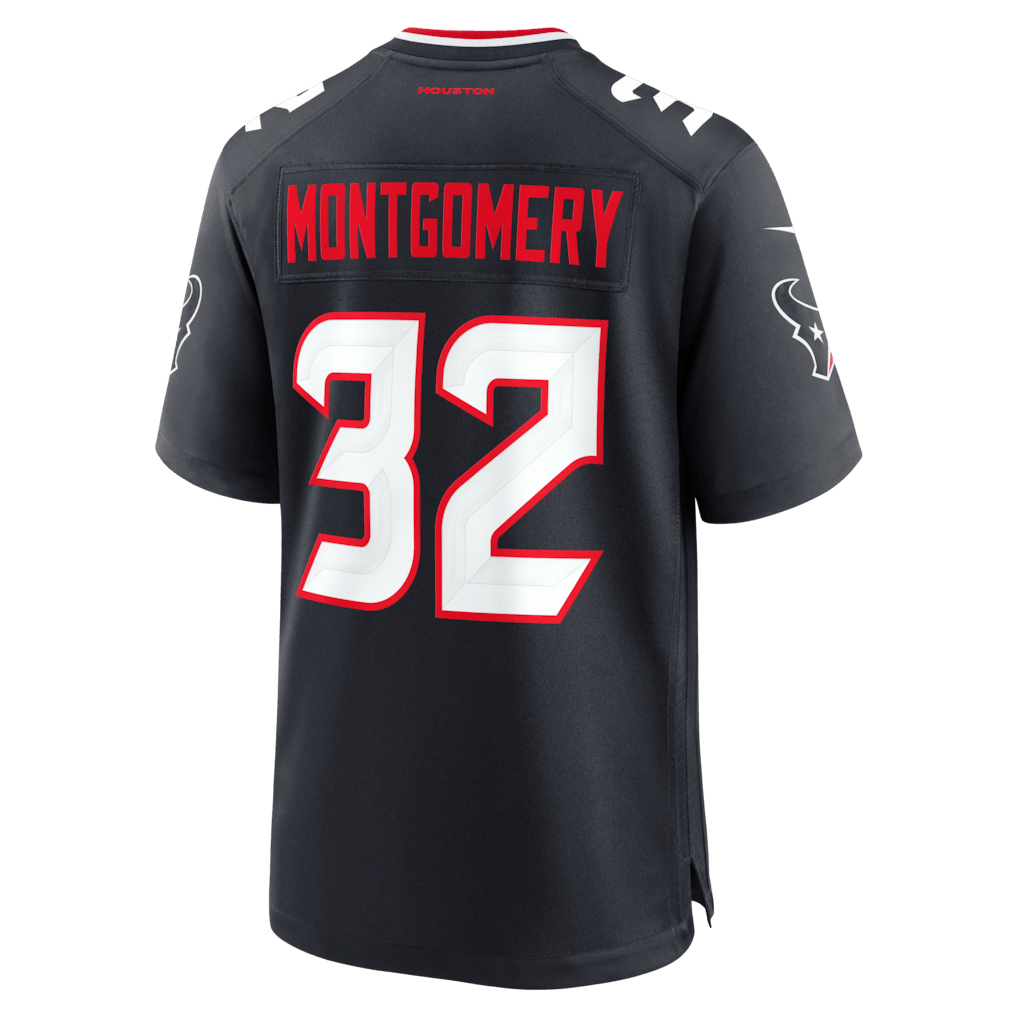 David Montgomery 32 Houston Texans Team Game Men Jersey - Navy