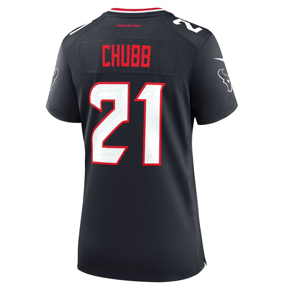 Nick Chubb 21 Houston Texans Women's Team Game Jersey - Navy