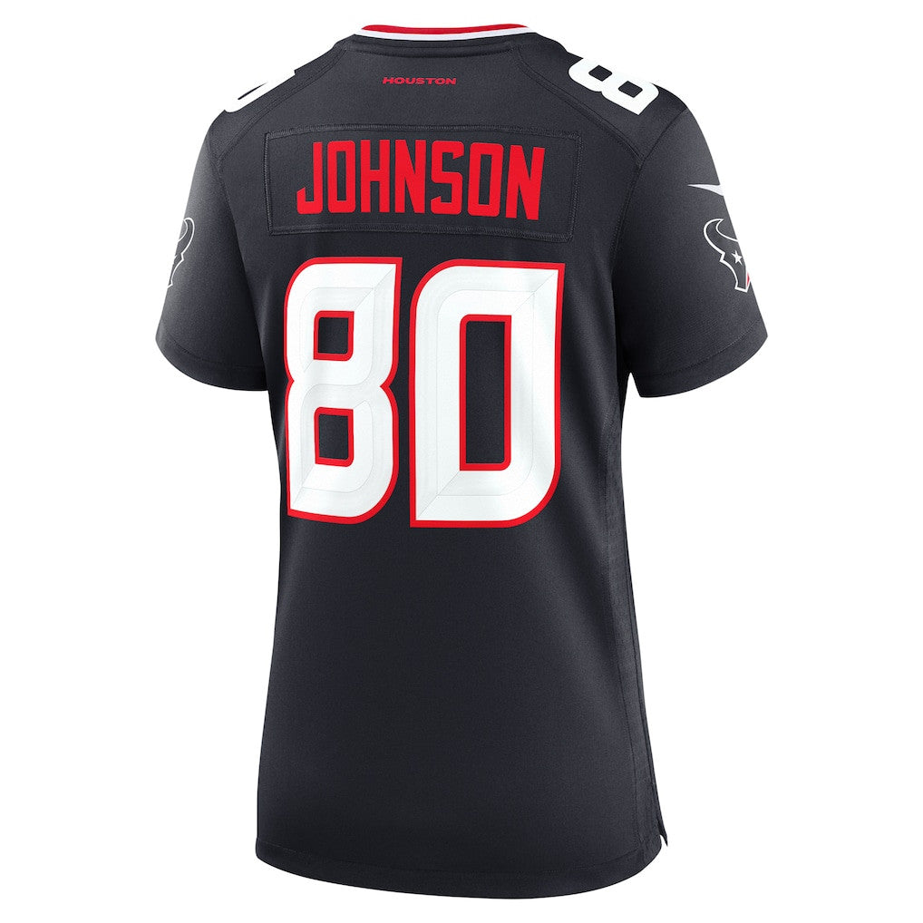 Andre Johnson 80 Houston Texans Women's Team Game Jersey - Navy