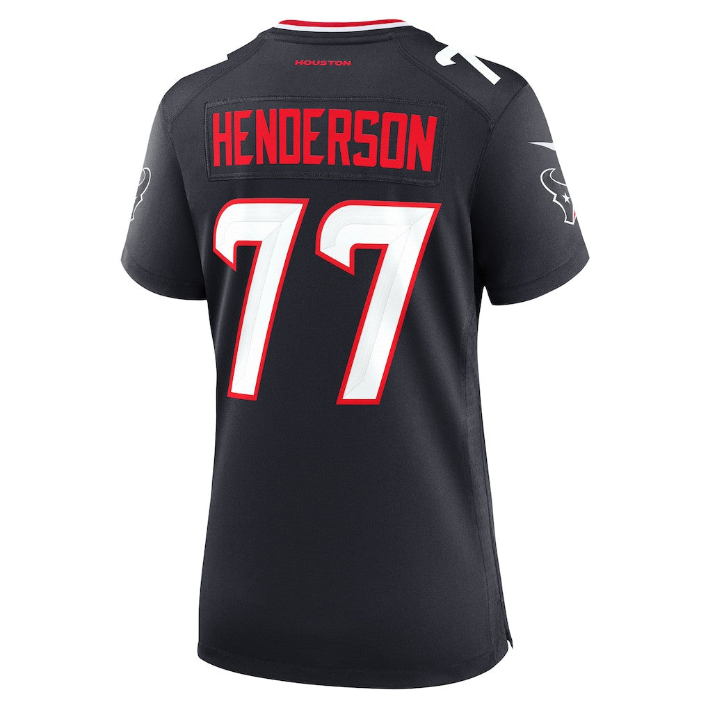LaDarius Henderson 77 Houston Texans Women's Game Jersey - Navy