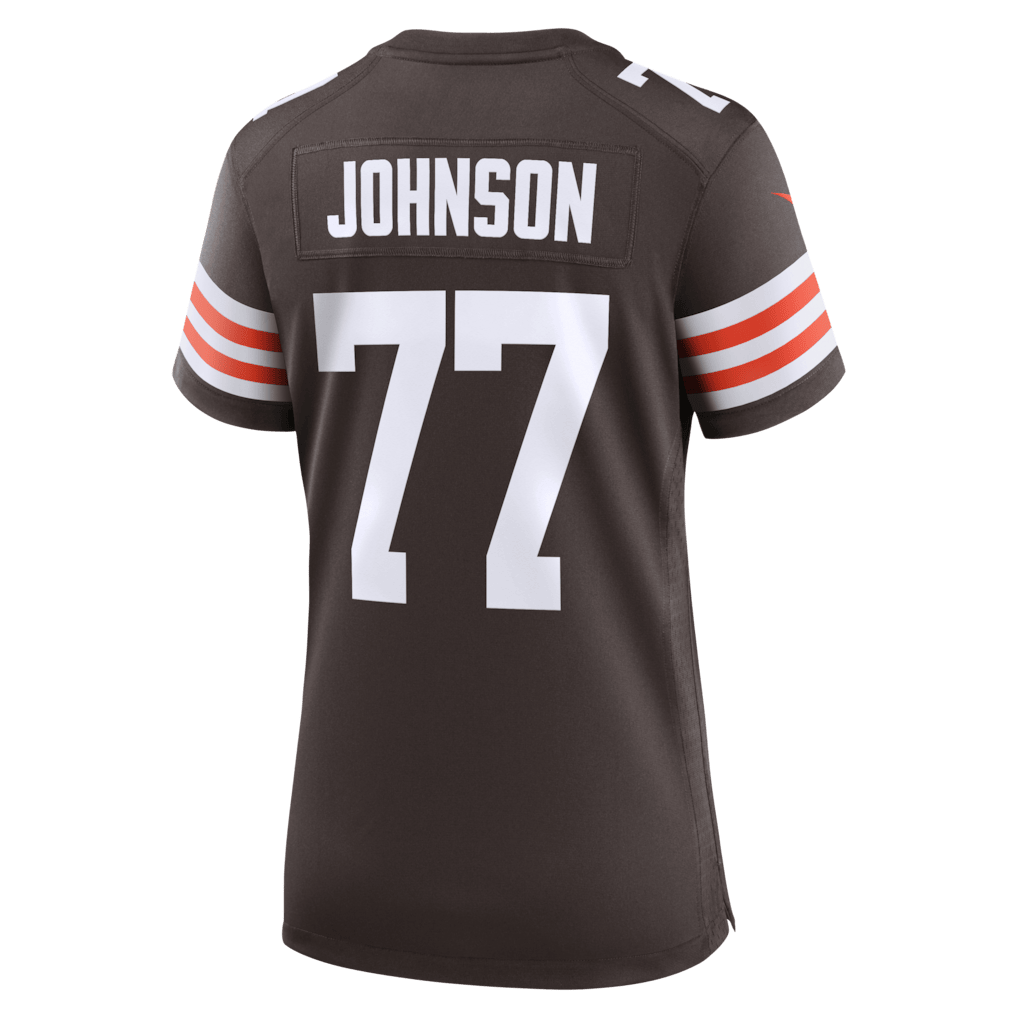 Zion Johnson 77 Cleveland Browns Women's Team Game Jersey - Brown