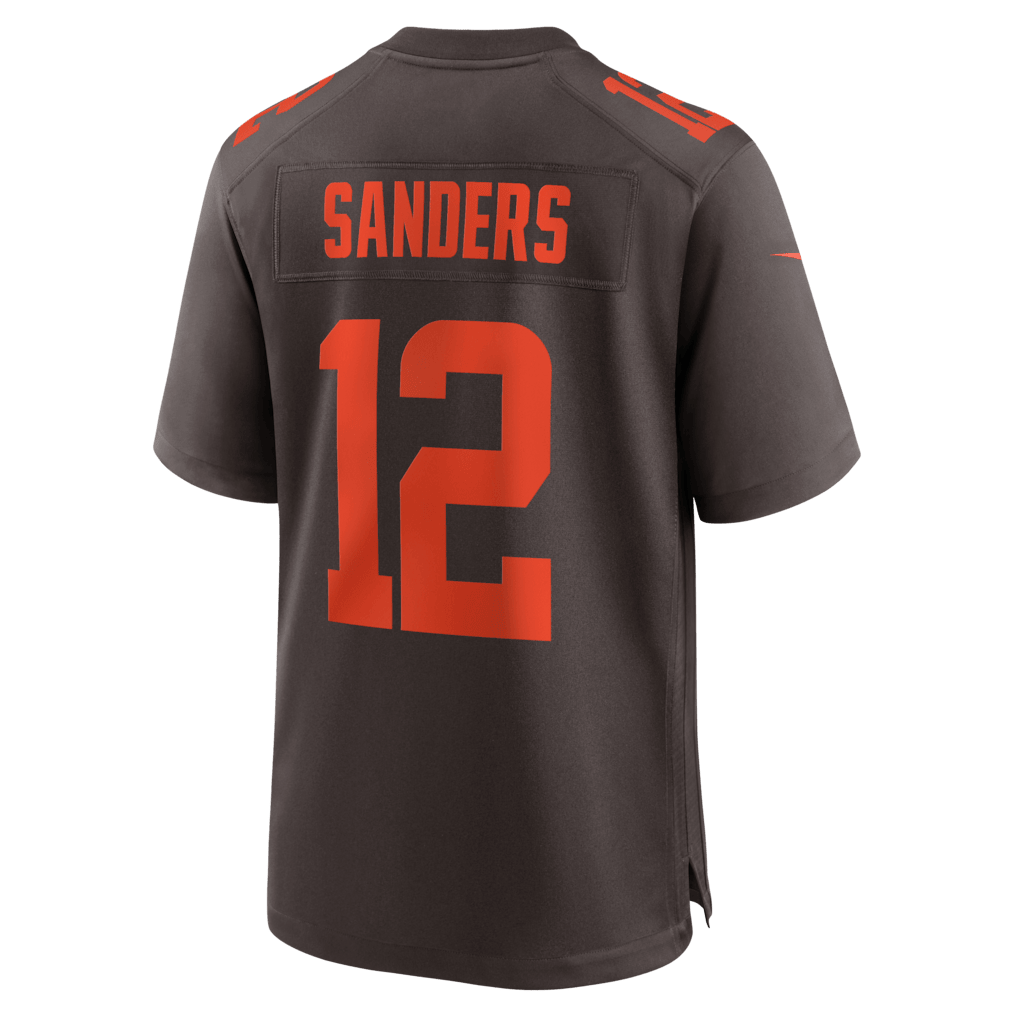 Shedeur Sanders 12 Cleveland Browns Alpha Dawg Game Men Jersey - Brown