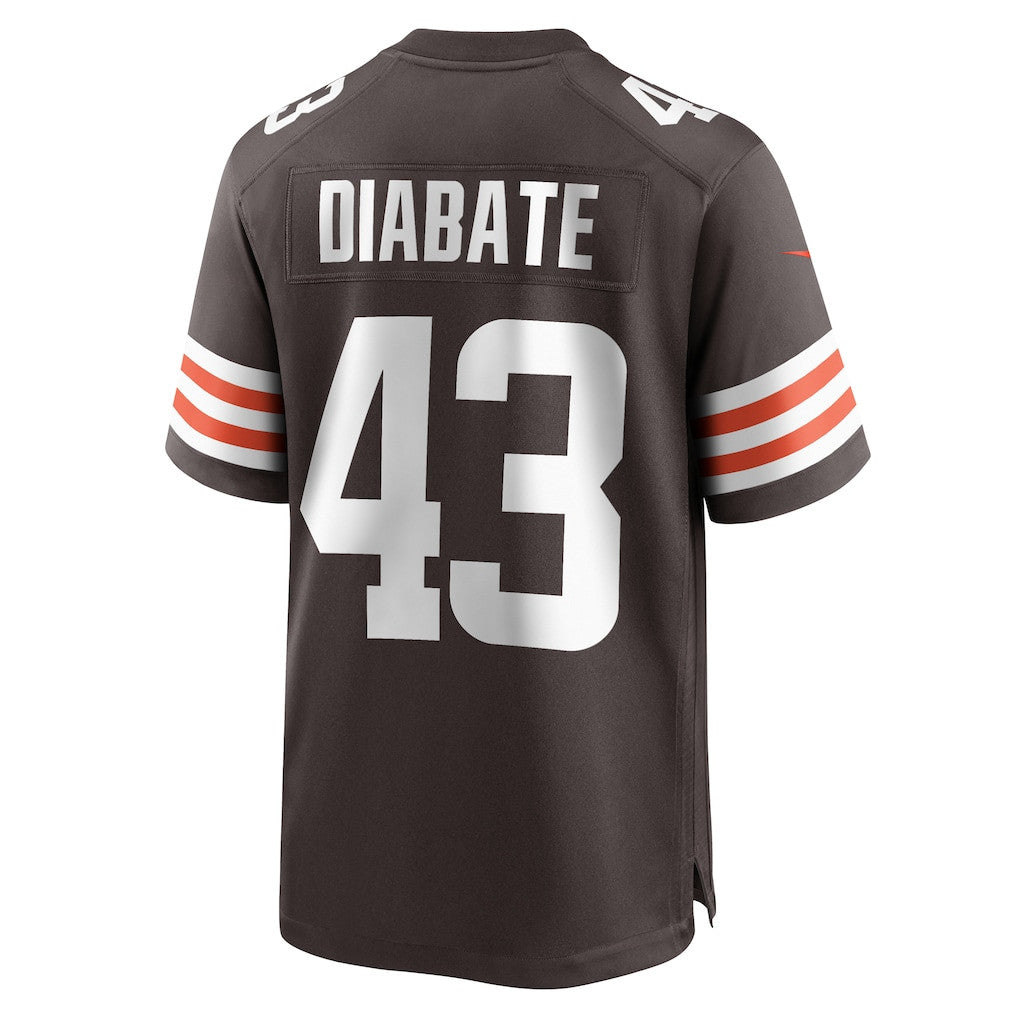 Mohamoud Diabate 43 Cleveland Browns Game Men Jersey - Brown