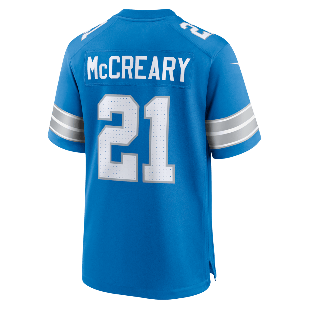 Roger McCreary 21 Detroit Lions Team Game Men Jersey - Blue