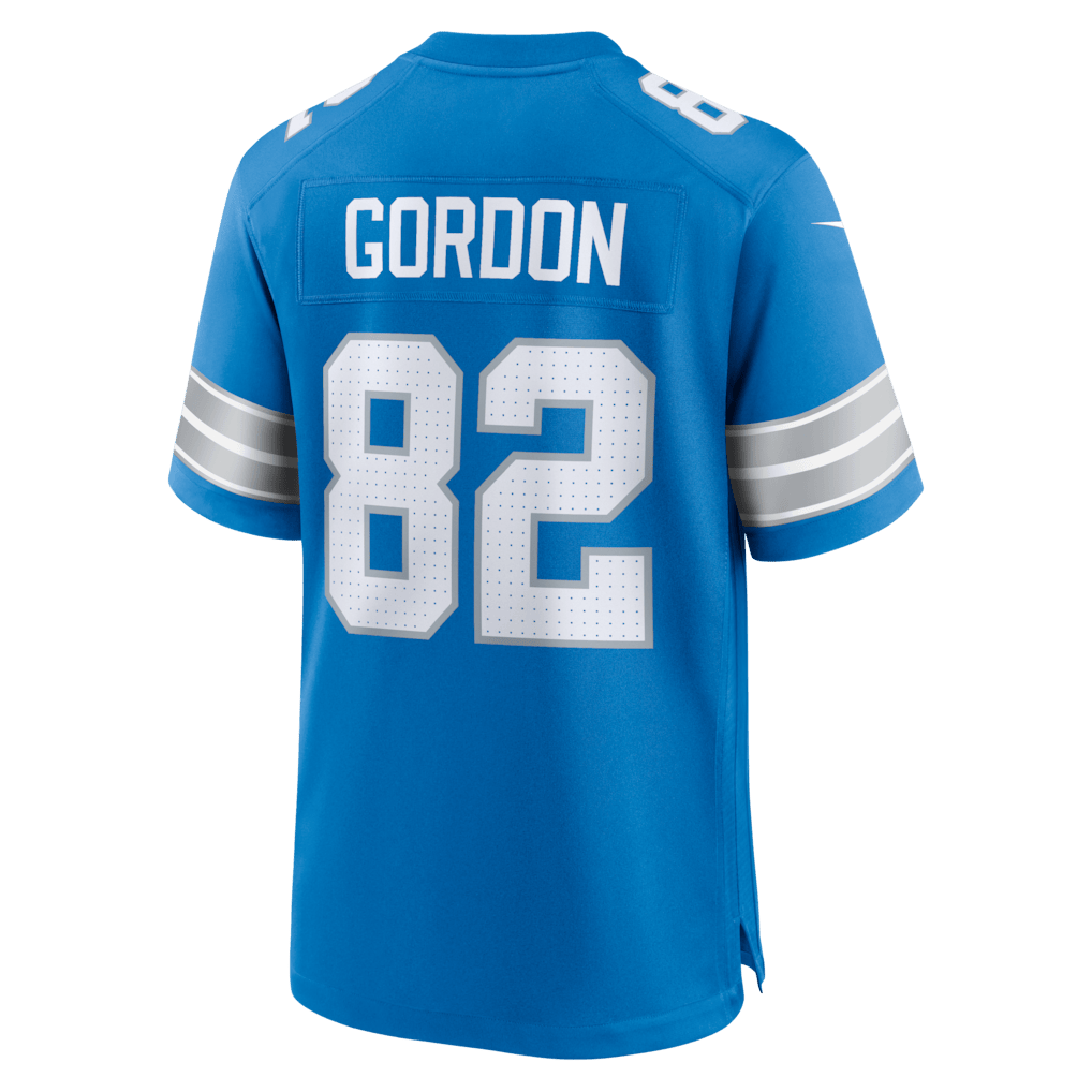Thomas Gordon 82 Detroit Lions Team Game Men Jersey - Blue