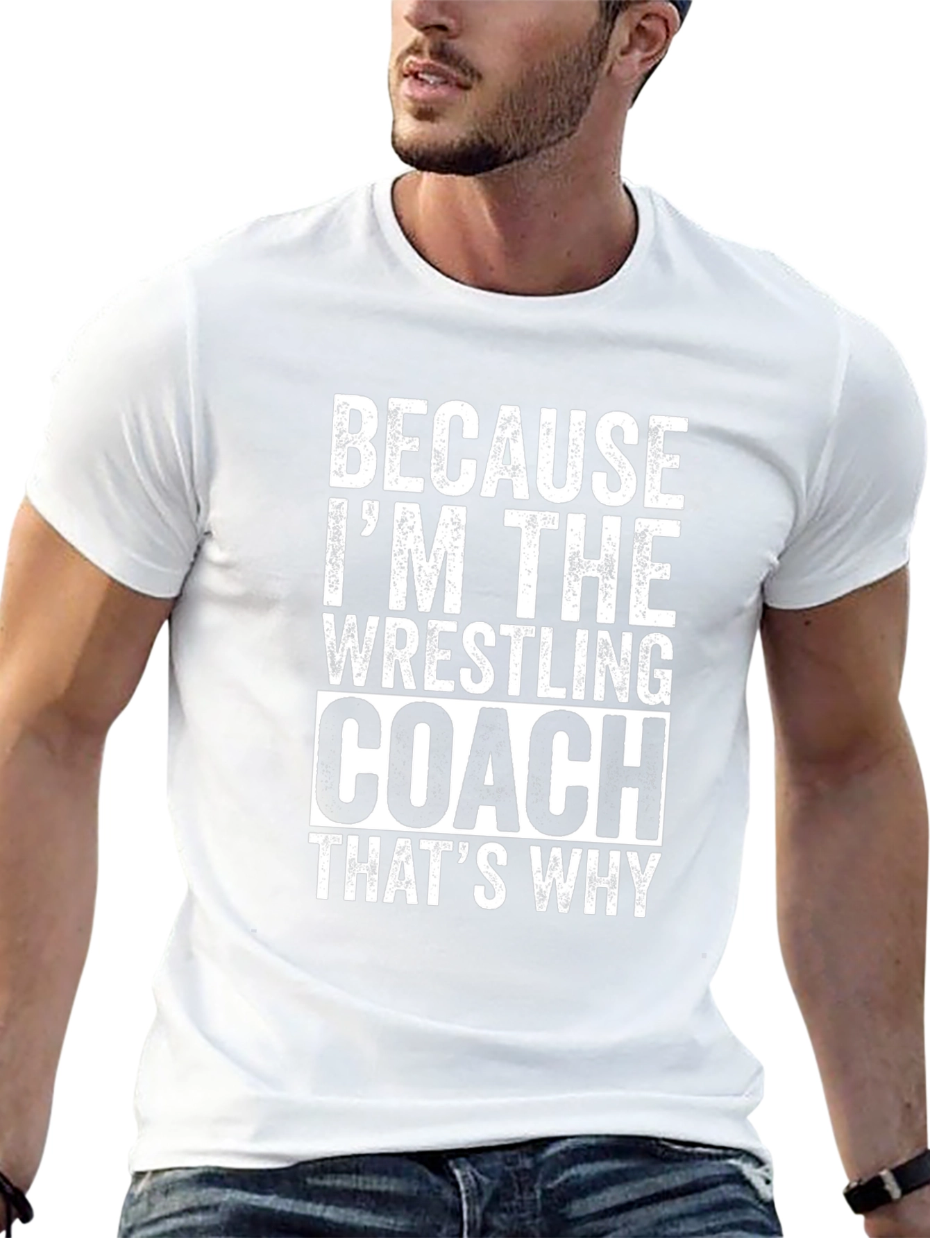 Wrestling Coach T-Shirt - Because Im The Coach!