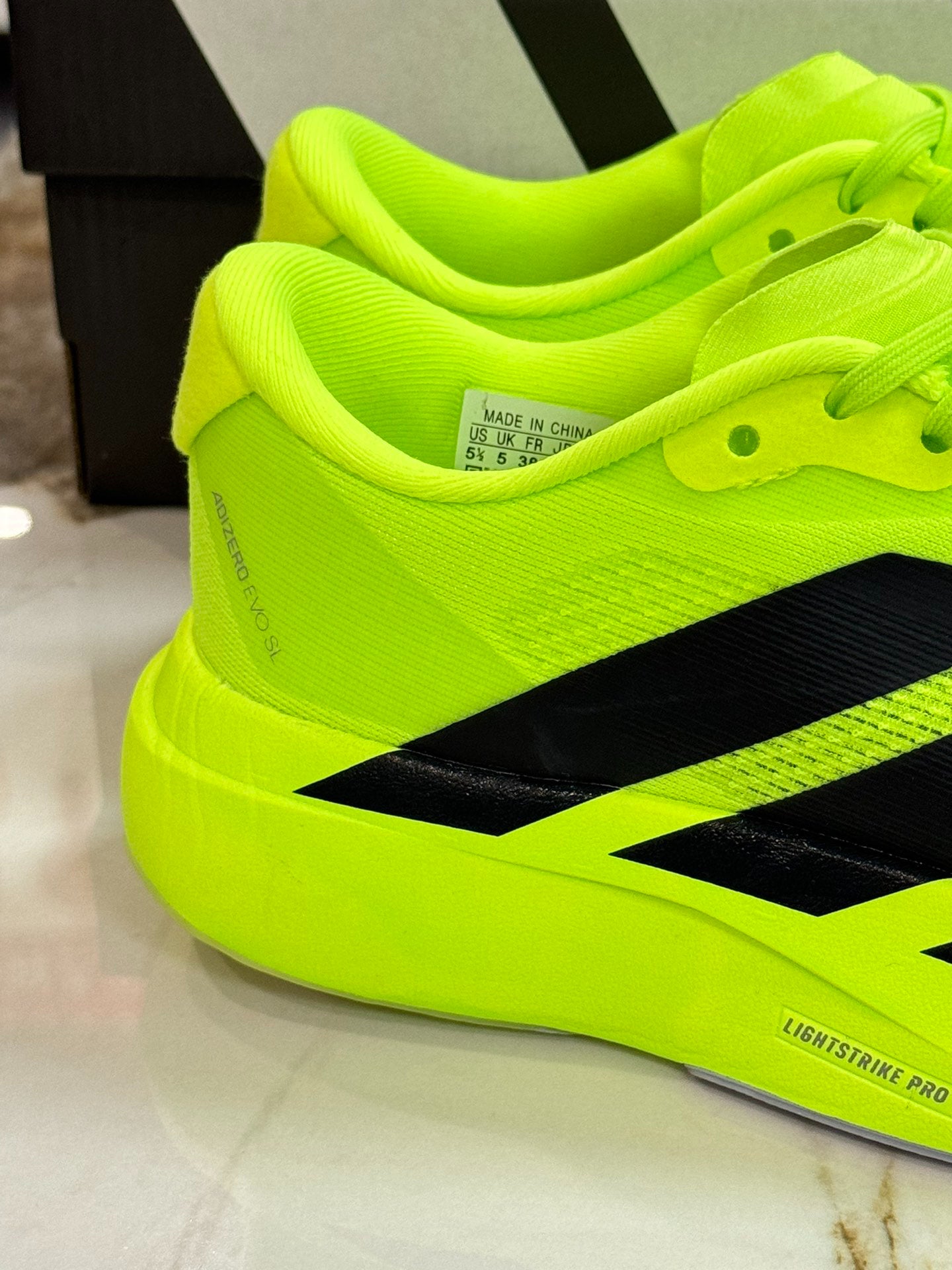 adidas Adizero Evo SL Running Shoes - Lucid Lemon / Core Black