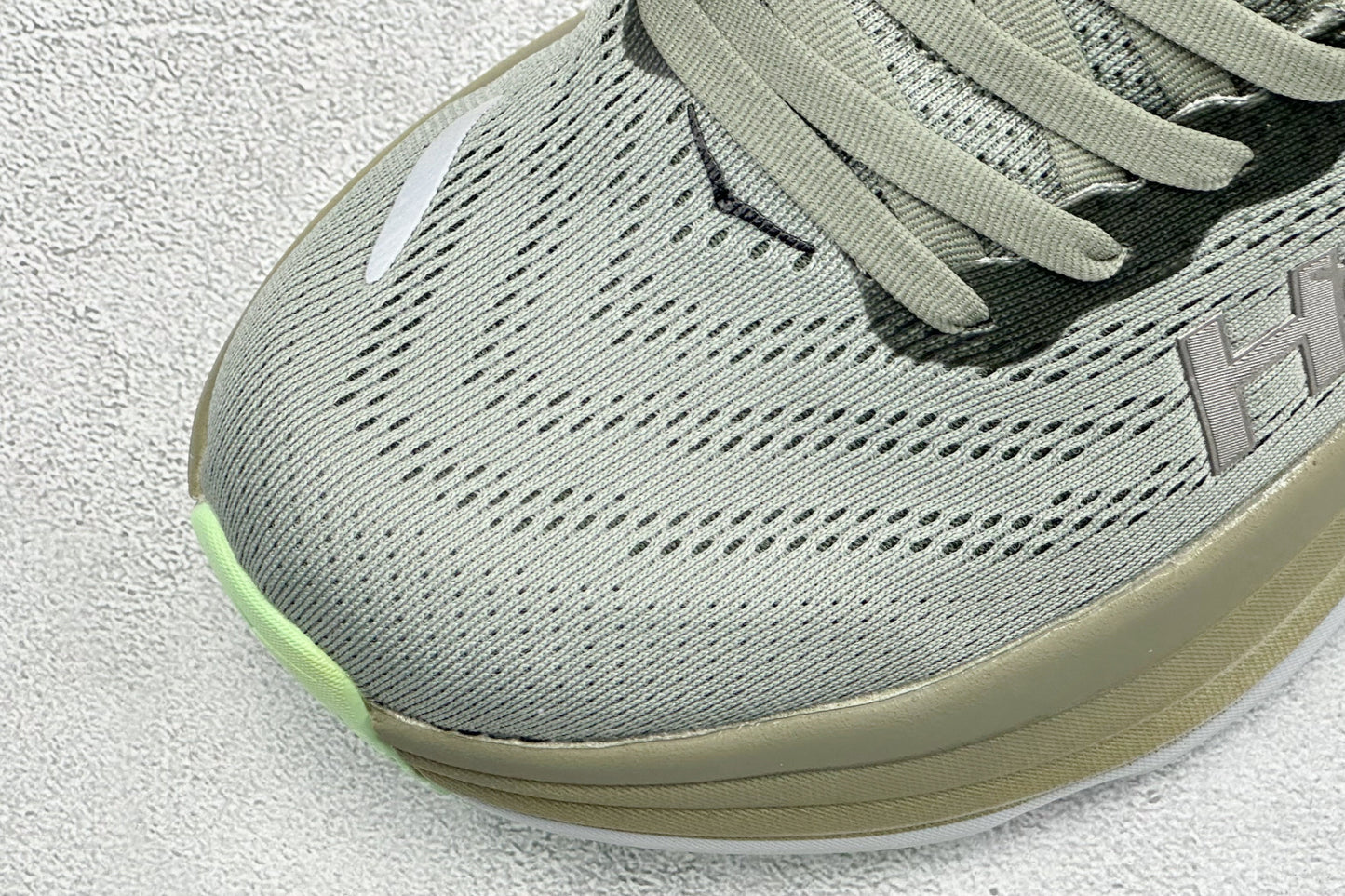 HOKA Bondi 8 Olive Green Lime Accent Running Shoes