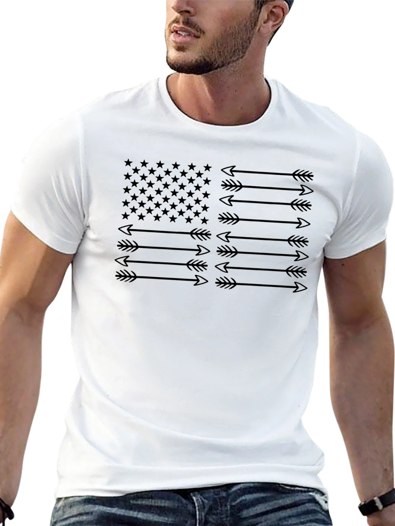 American Arrow Flag Graphic T-Shirt