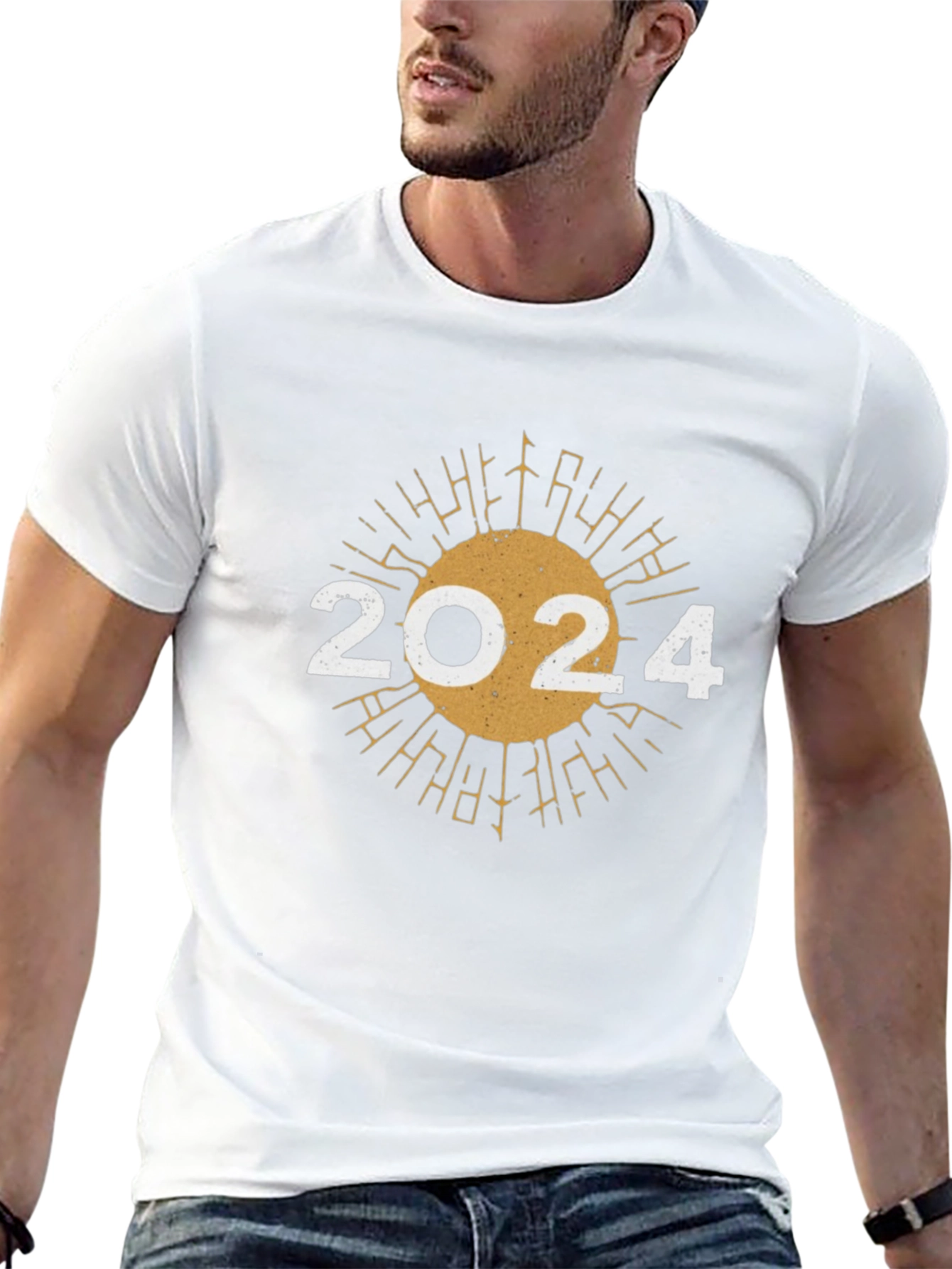 2024 Sunburst Graphic Tee - New Year Celebration