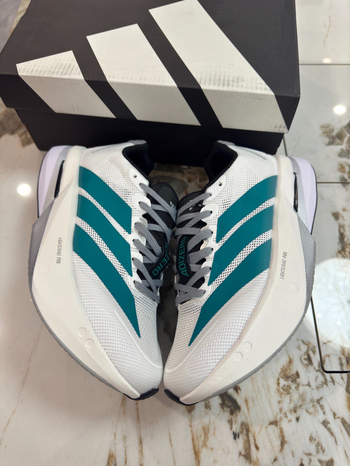 adidas Adizero Boston 13 "White Pure Teal"