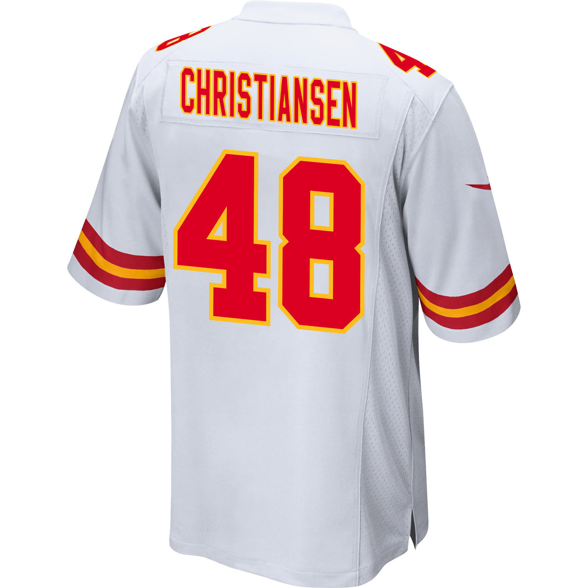 Cole Christiansen 48 Kansas City Chiefs AFC Champions Patch Game Men Jersey - White
