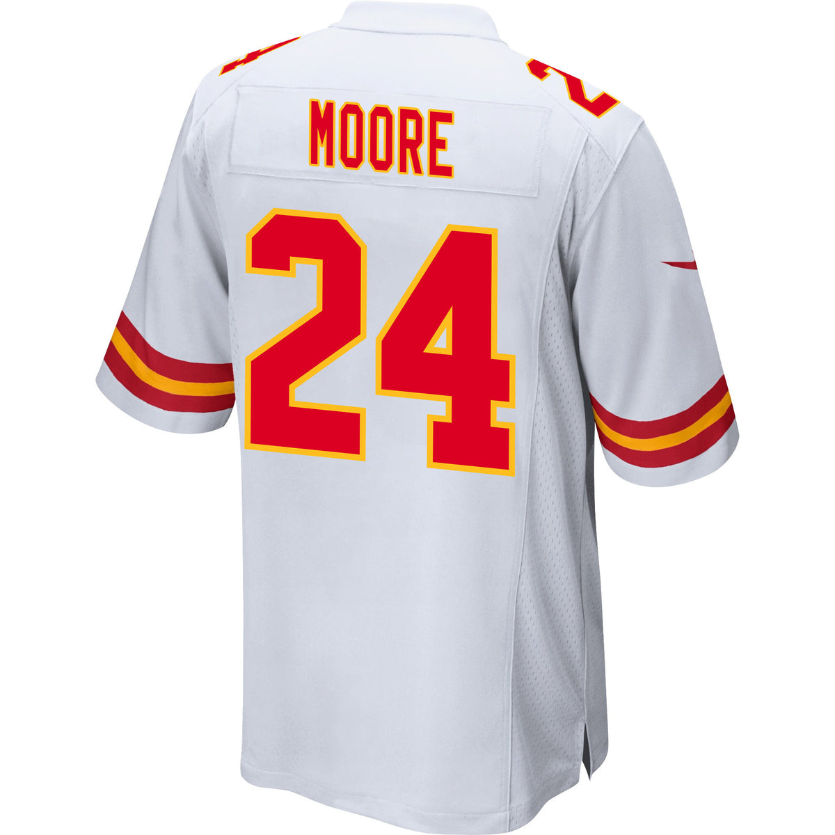 Skyy Moore 24 Kansas City Chiefs AFC Champions Patch Game Men Jersey - White