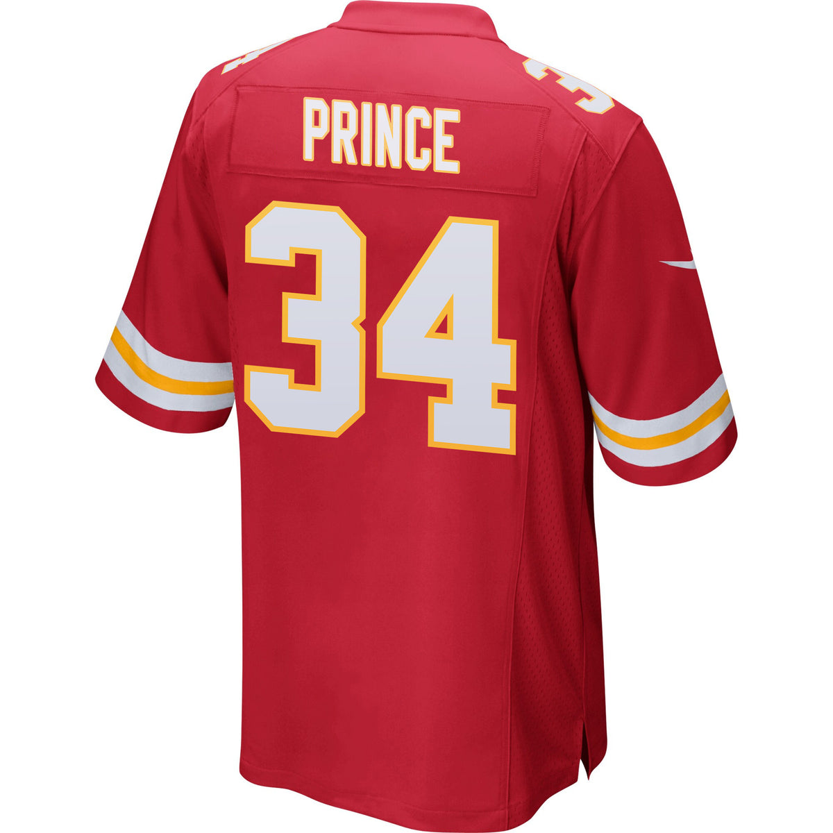 Deneric Prince 34 Kansas City Chiefs AFC Champions Patch Game Men Jersey - Red