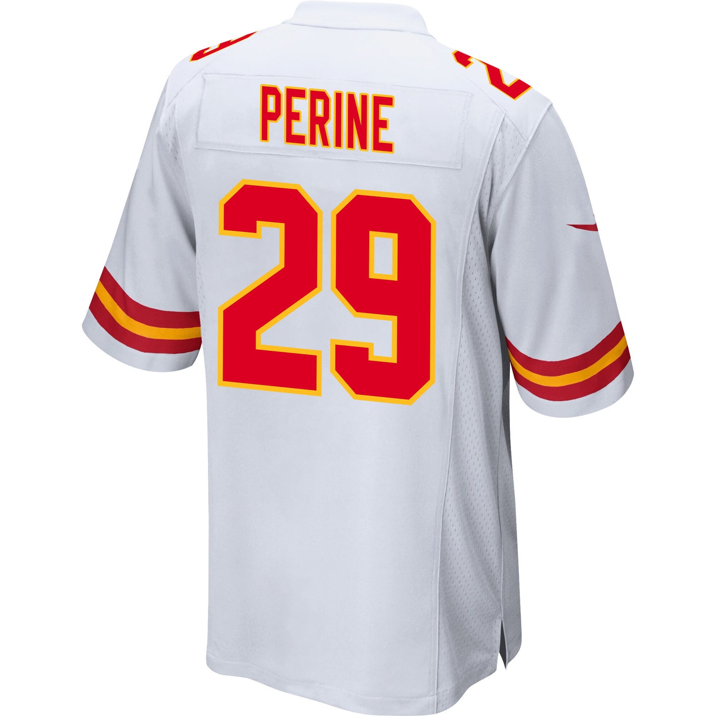 La'Mical Perine 29 Kansas City Chiefs AFC Champions Patch Game Men Jersey - White