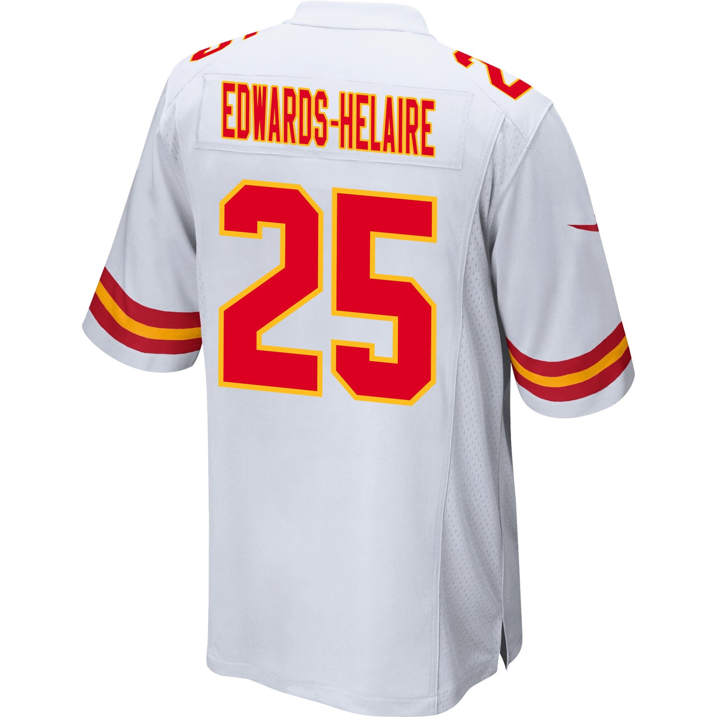 Clyde Edwards-Helaire 25 Kansas City Chiefs AFC Champions Patch Game Men Jersey - White