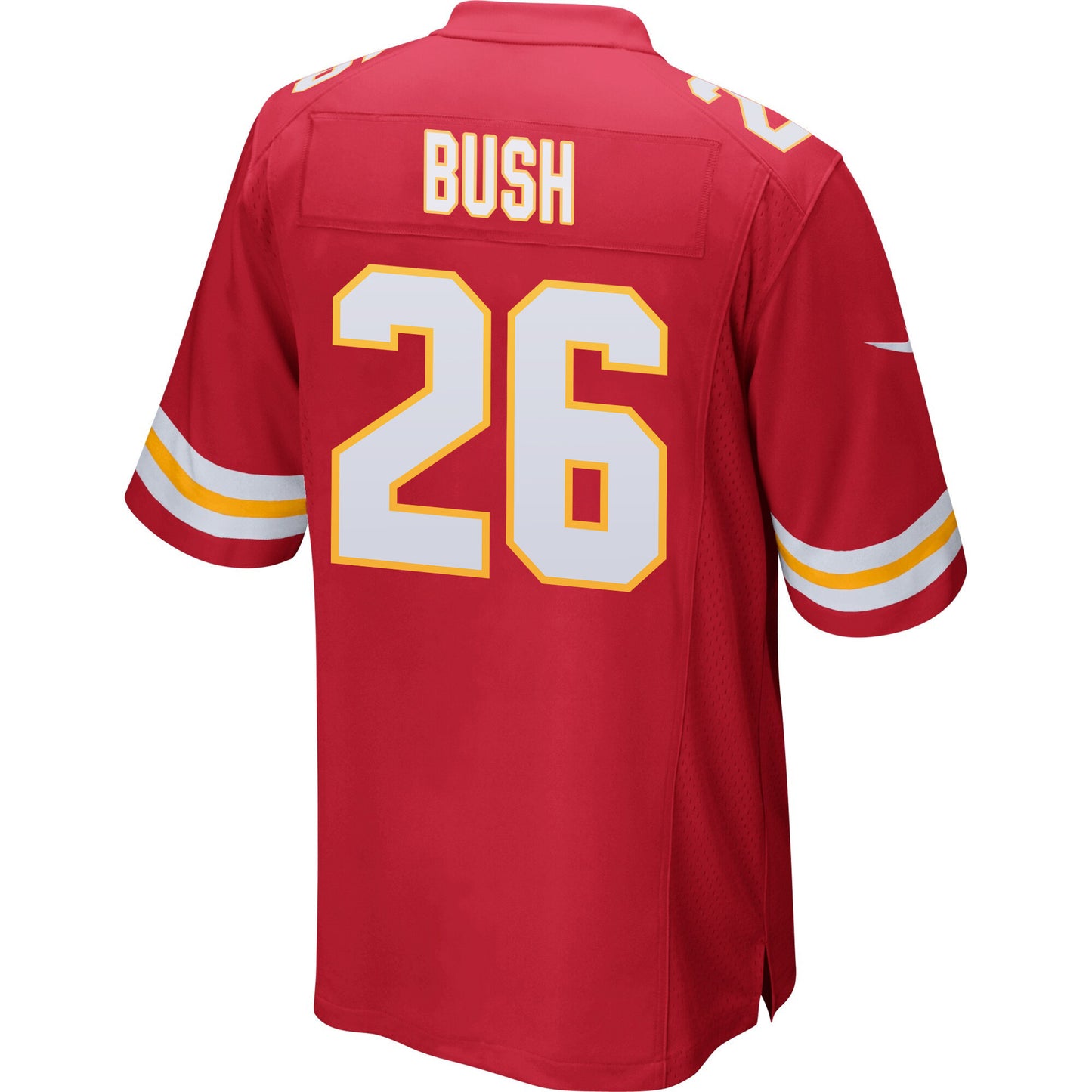 Deon Bush 26 Kansas City Chiefs AFC Champions Patch Game Men Jersey - Red