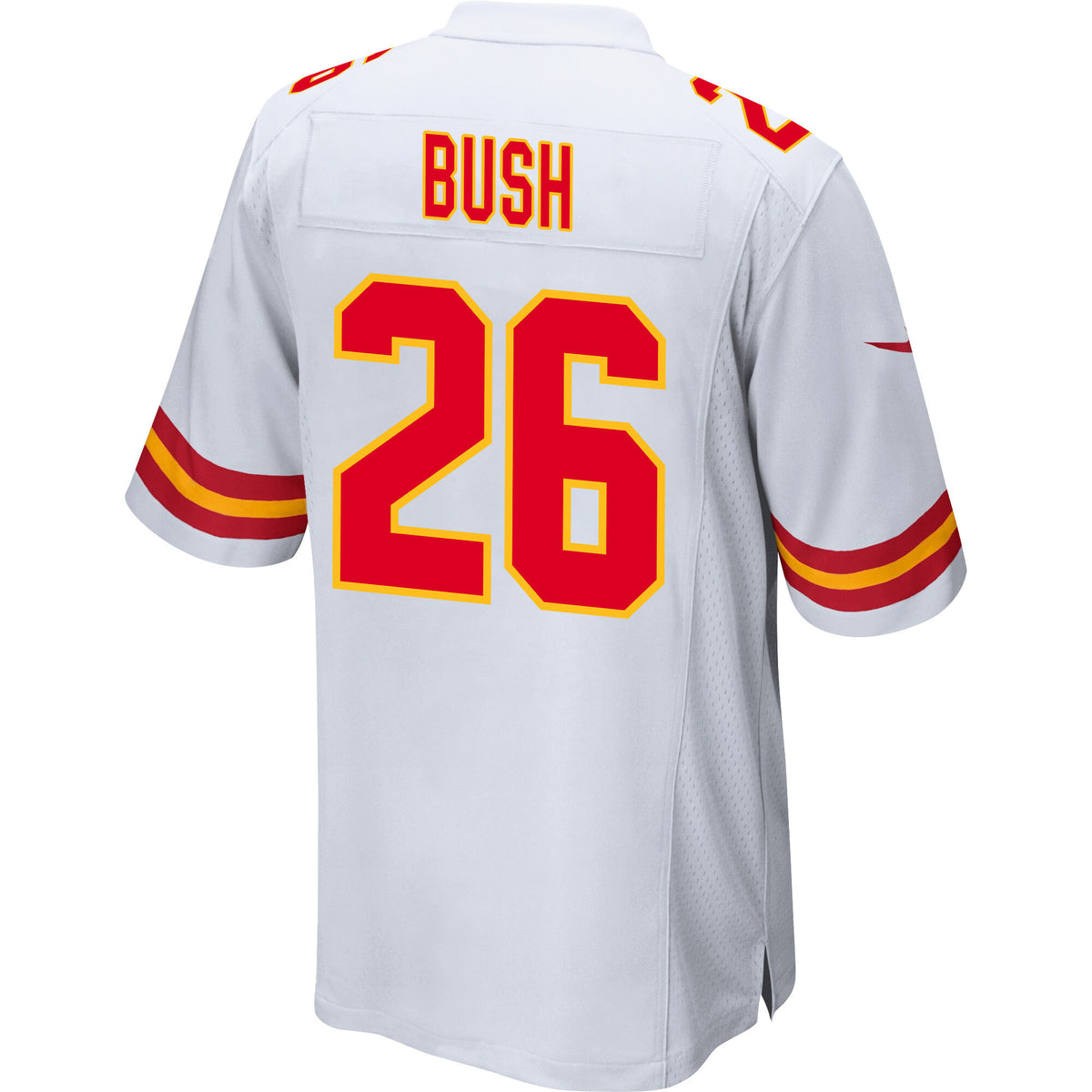 Deon Bush 26 Kansas City Chiefs AFC Champions Patch Game Men Jersey - White