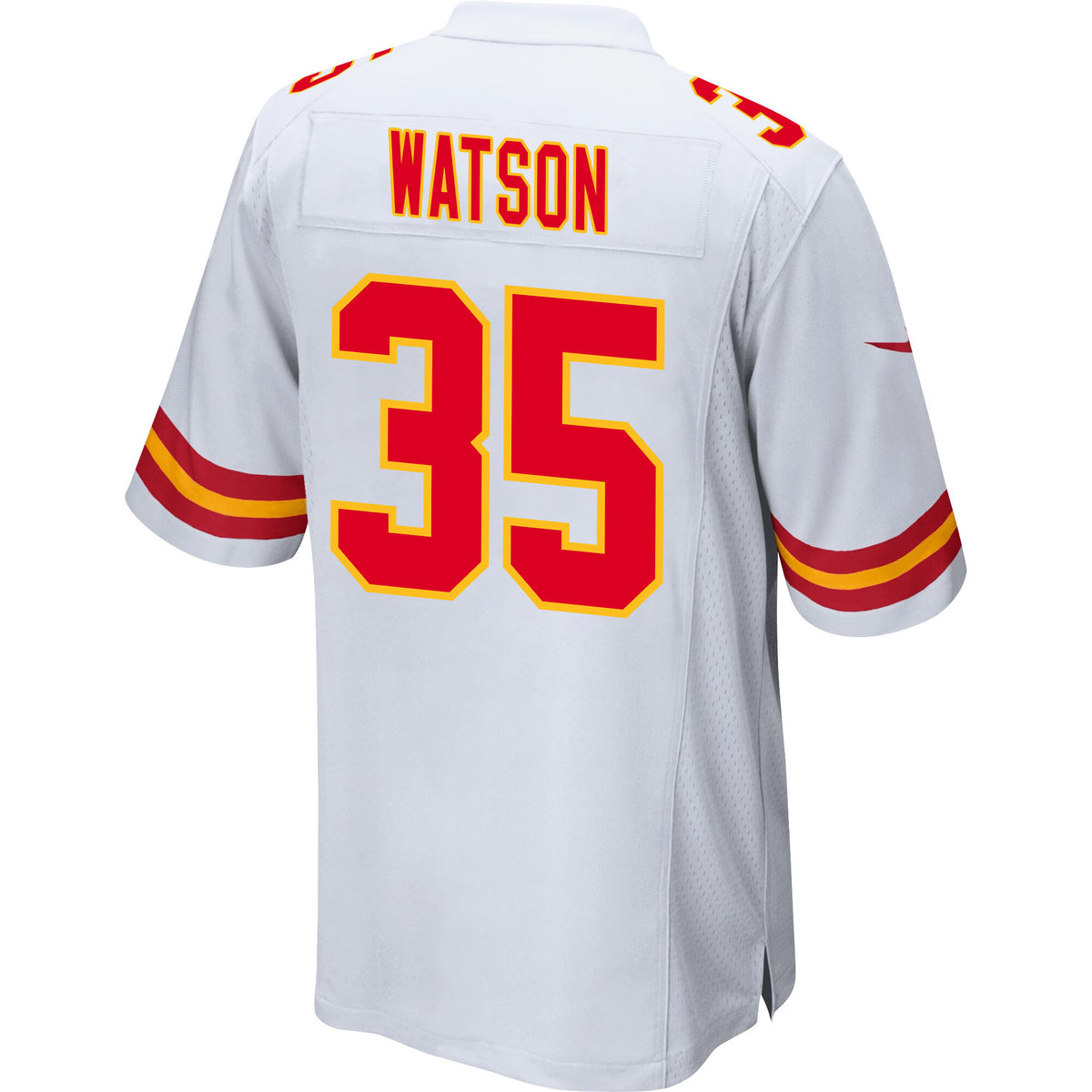Jaylen Watson 35 Kansas City Chiefs AFC Champions Patch Game Men Jersey - White