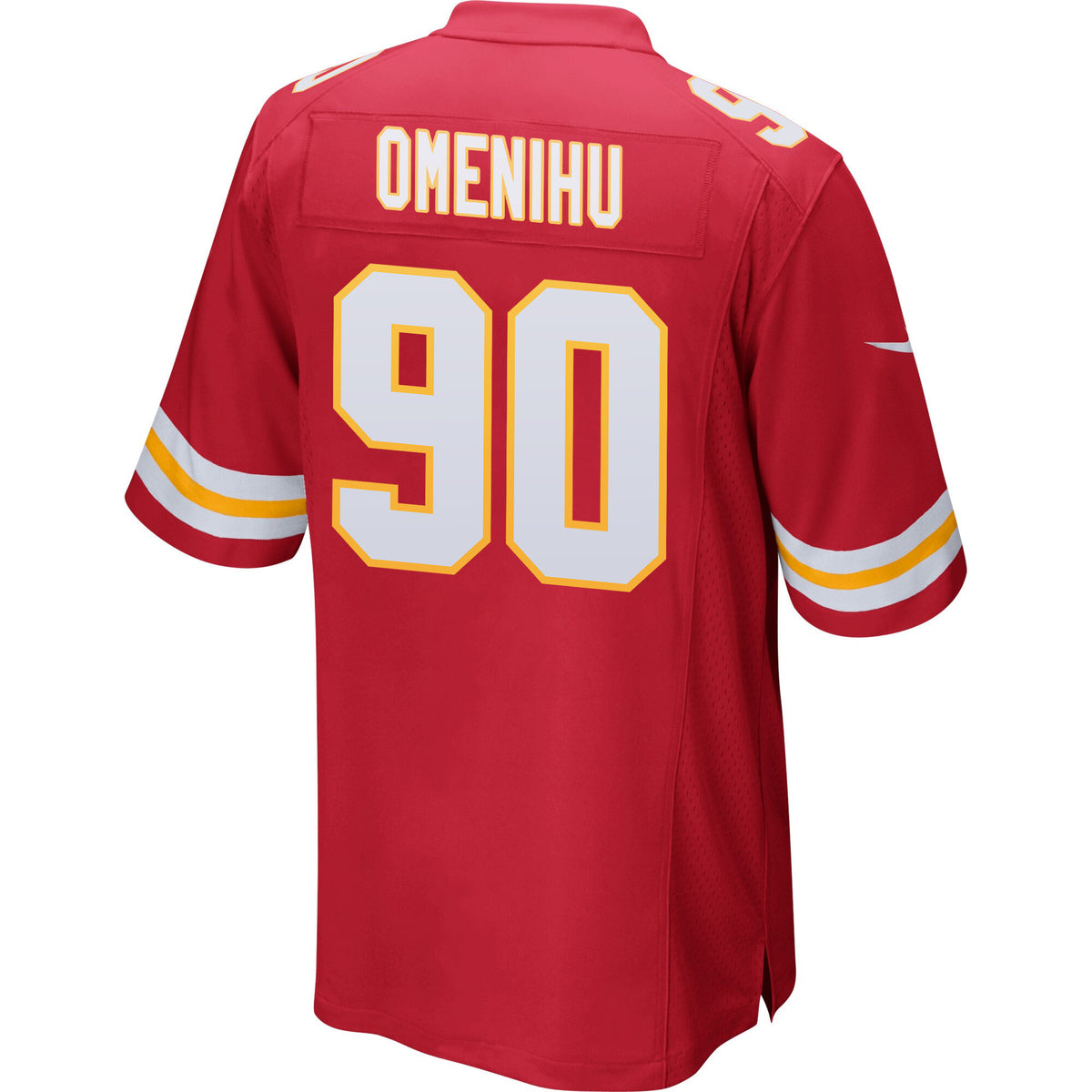 Charles Omenihu 90 Kansas City Chiefs AFC Champions Patch Game Men Jersey - Red