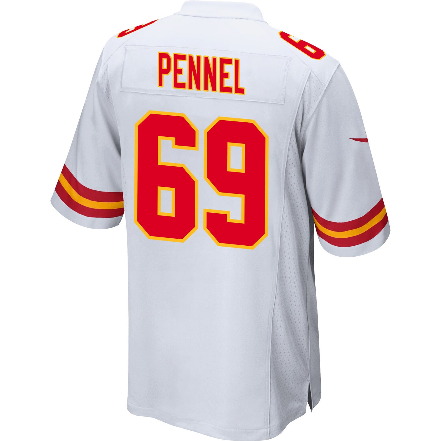 Mike Pennel 69 Kansas City Chiefs AFC Champions Patch Game Men Jersey - White