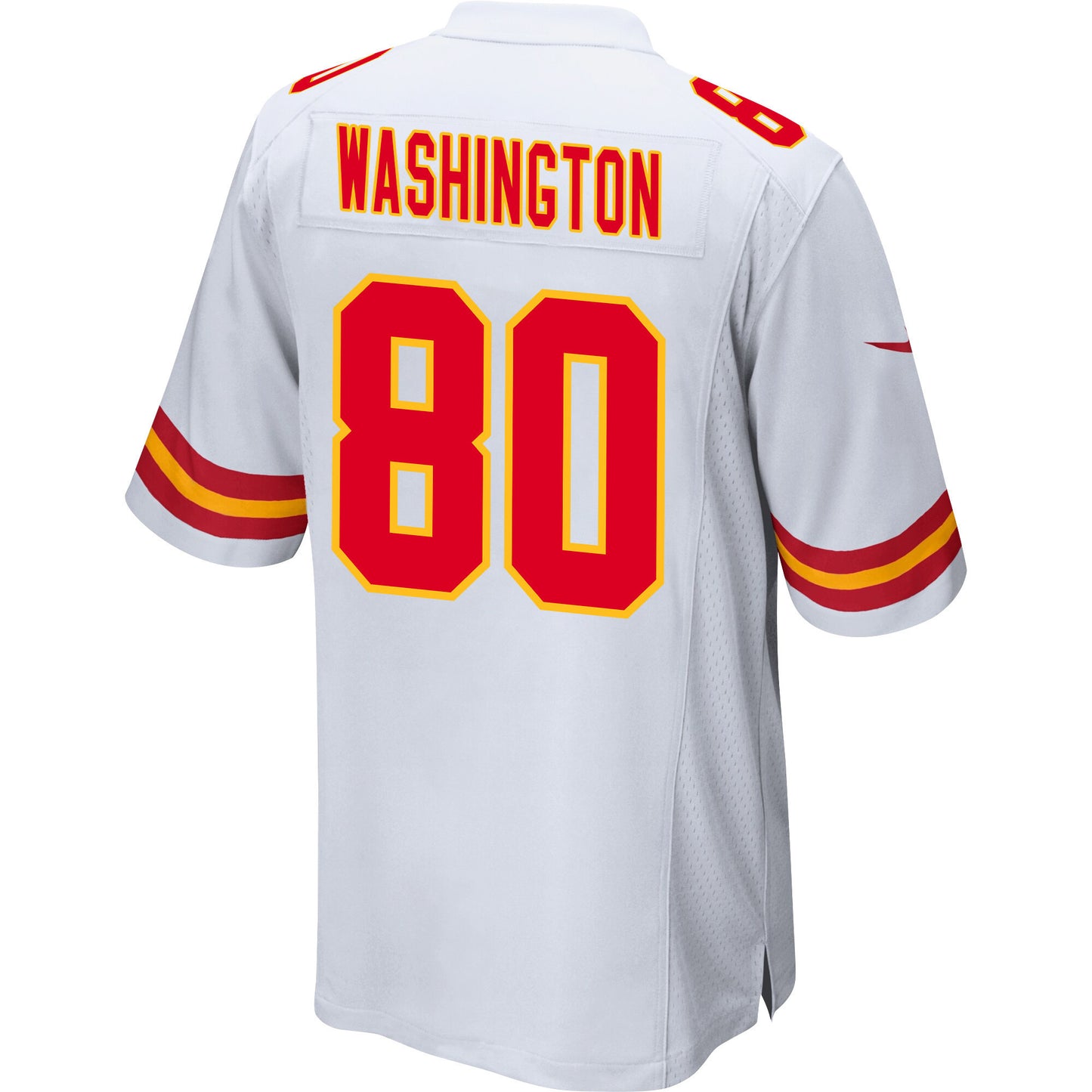 Montrell Washington 80 Kansas City Chiefs AFC Champions Patch Game Men Jersey - White