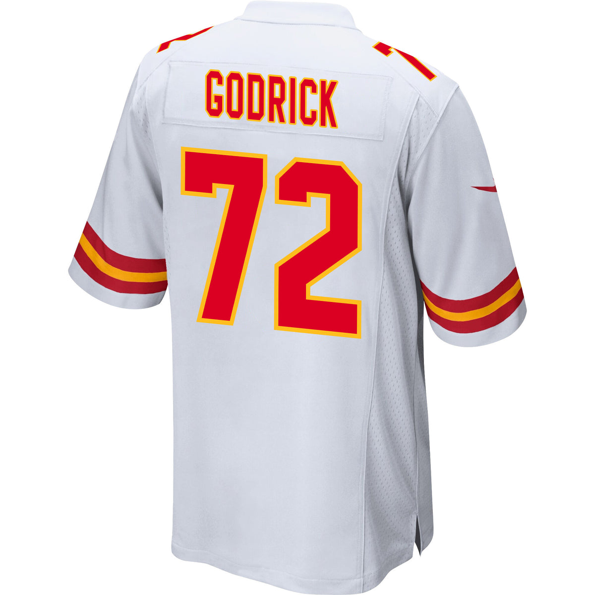 Chukwuebuka Godrick 72 Kansas City Chiefs AFC Champions Patch Game Men Jersey - White