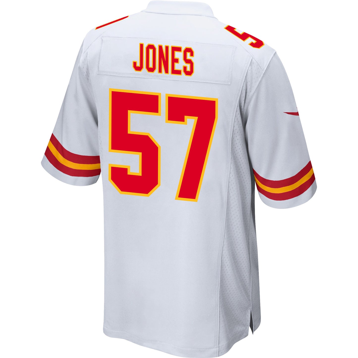 Truman Jones 57 Kansas City Chiefs AFC Champions Patch Game Men Jersey - White