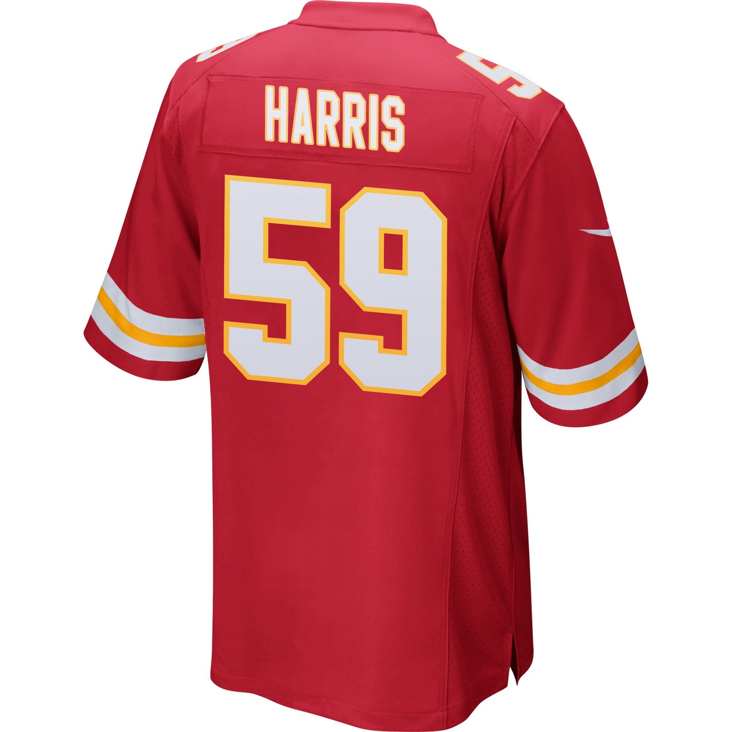 Darius Harris 59 Kansas City Chiefs AFC Champions Patch Game Men Jersey - Red