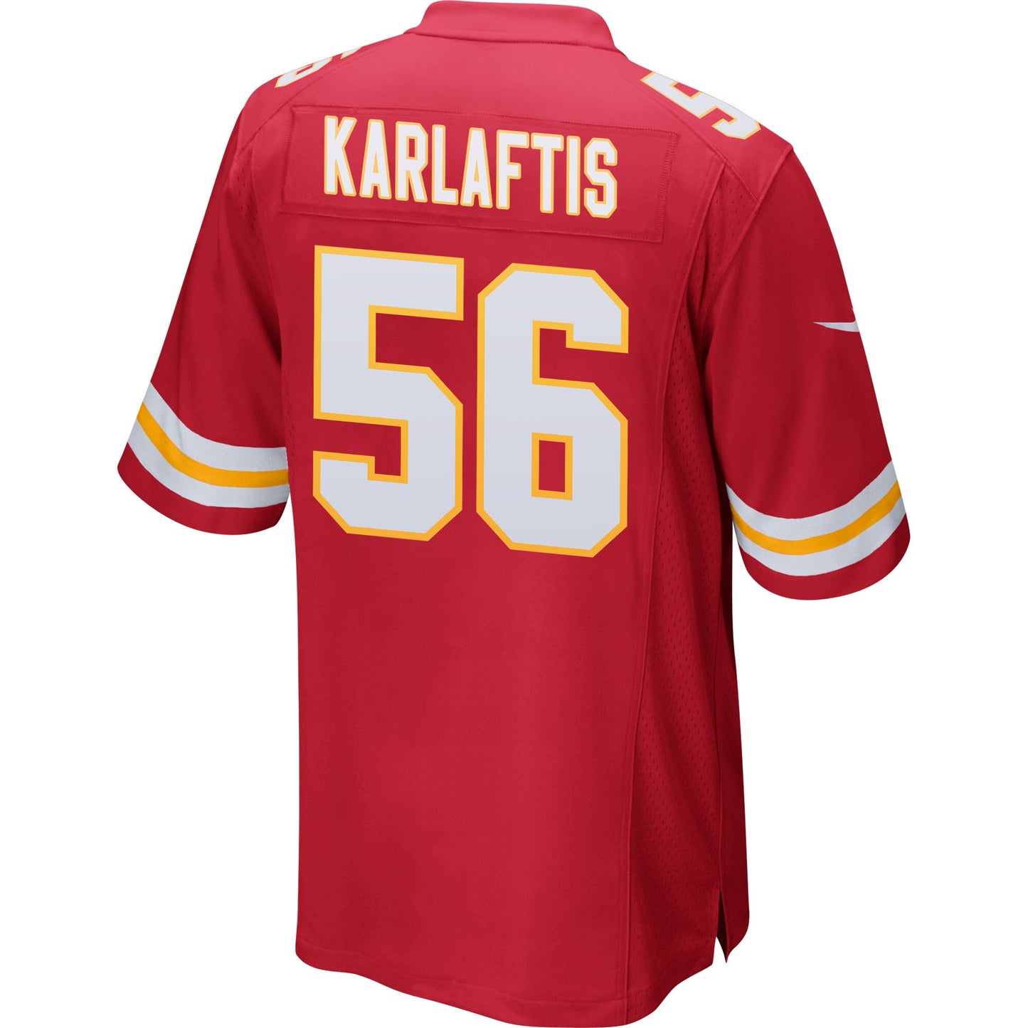 George Karlaftis 56 Kansas City Chiefs AFC Champions Patch Game Men Jersey - Red