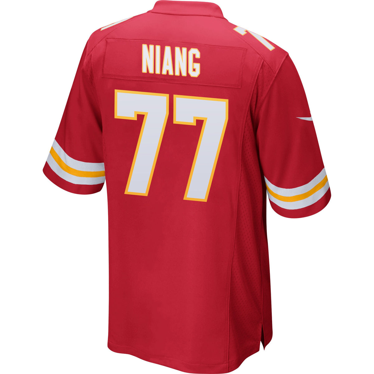 Lucas Niang 77 Kansas City Chiefs AFC Champions Patch Game Men Jersey - Red