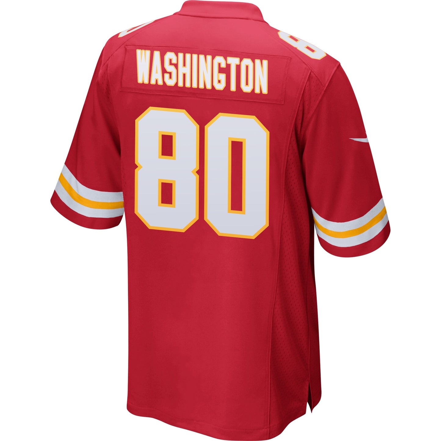 Montrell Washington 80 Kansas City Chiefs AFC Champions Patch Game Men Jersey - Red