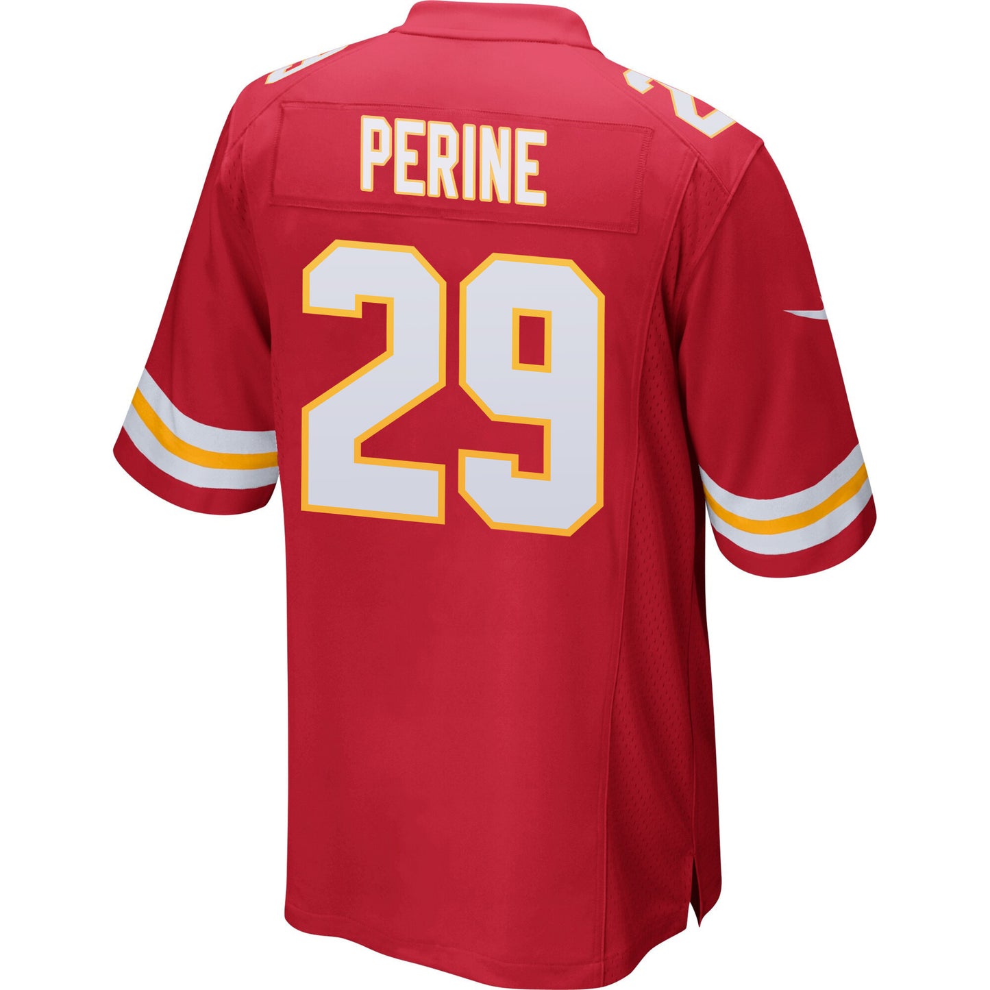 La'Mical Perine 29 Kansas City Chiefs AFC Champions Patch Game Men Jersey - Red