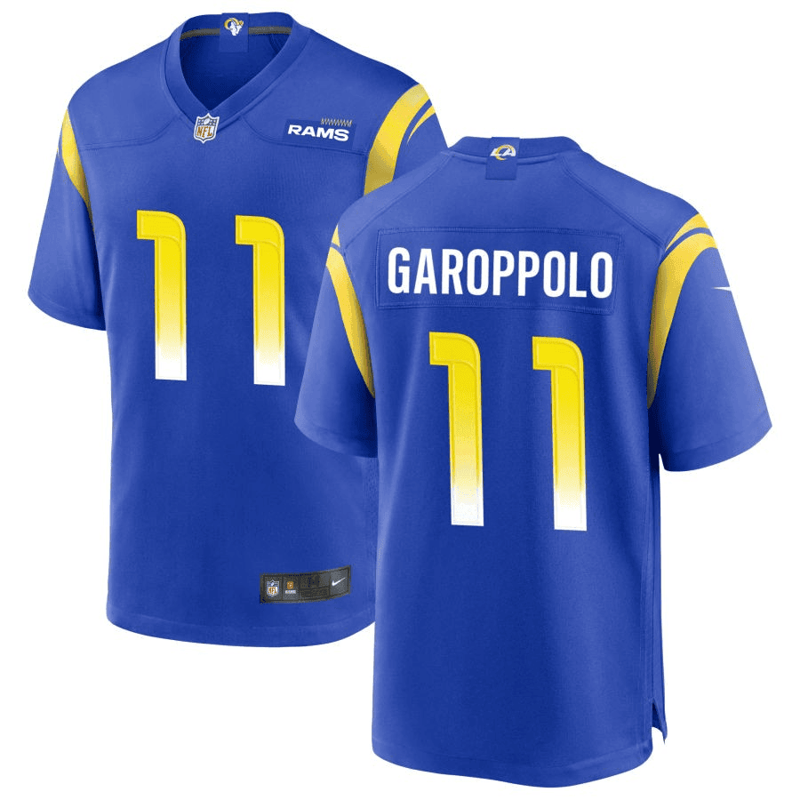 Jimmy Garoppolo 11 Los Angeles Rams Game Jersey - Royal, Men Jersey