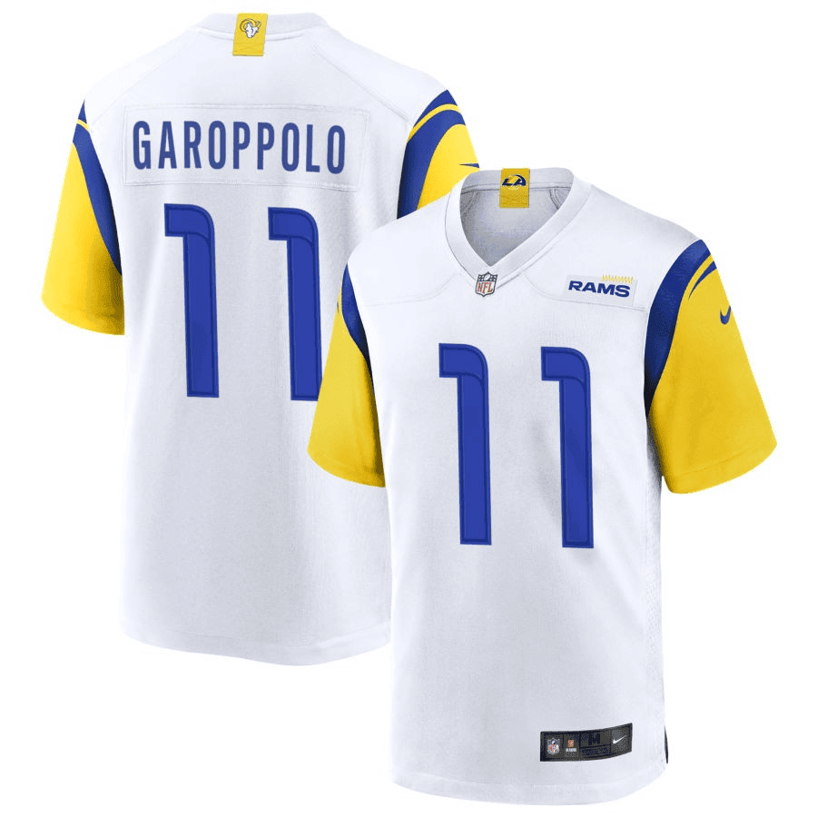 Jimmy Garoppolo 11 Los Angeles Rams Alternate Game Jersey - White, Men Jersey