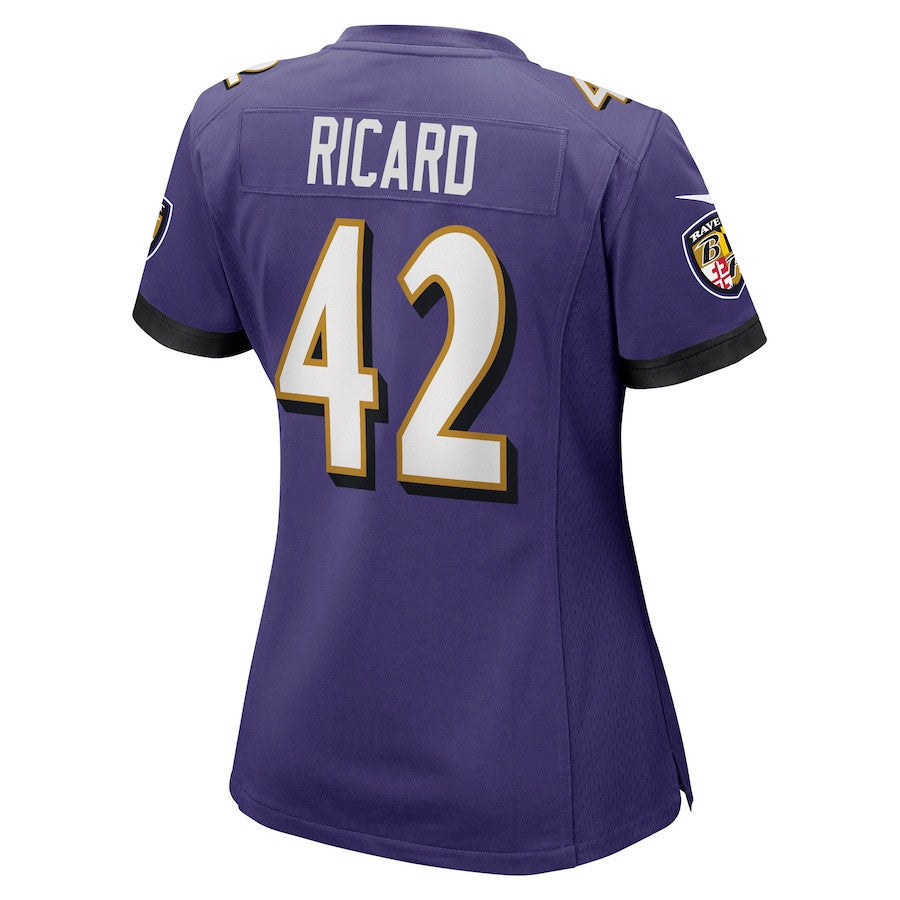 Patrick Ricard 42 Baltimore Ravens Women's Game Jersey - Purple