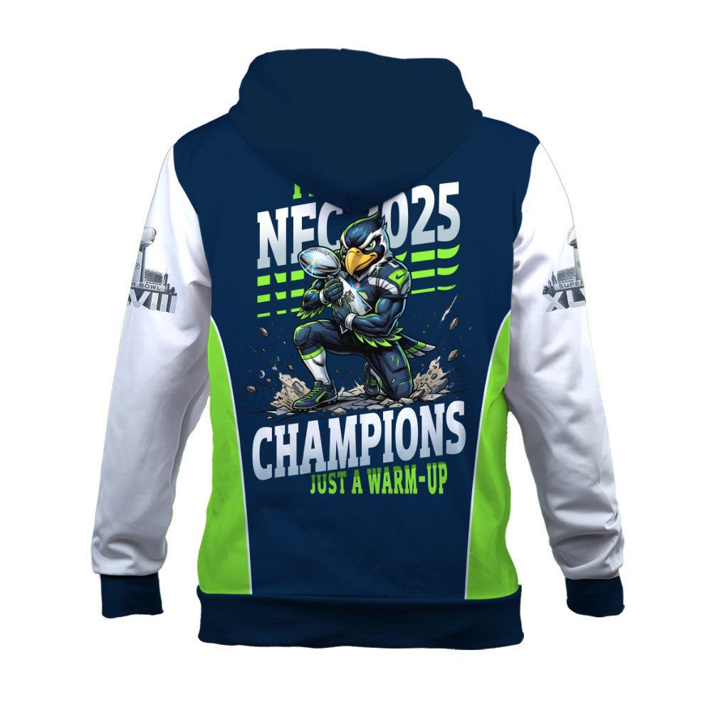 Seattle Seahawks The Pinnacle Of Sports Mascot Art Hoodie