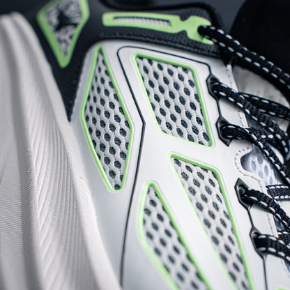HOKA "White/Green" Low-Top Mesh Lifestyle Sneakers
