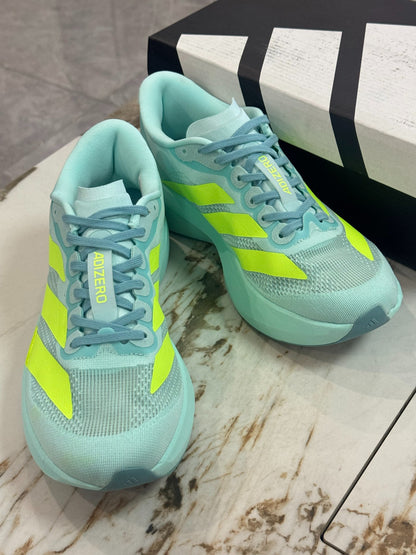 Adidas Adizero Evo SL Running Shoes (Aqua/Lime)