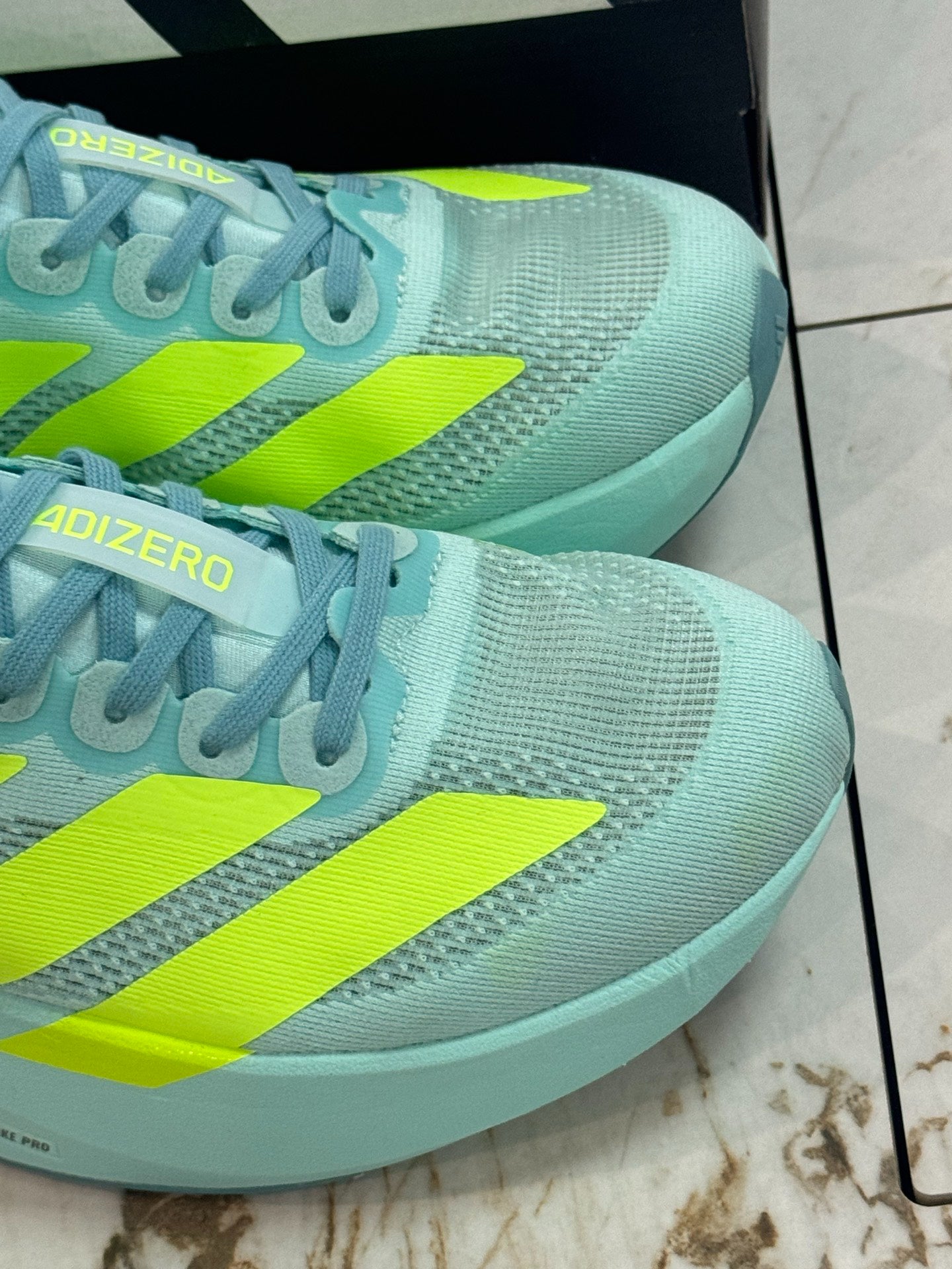 Adidas Adizero Evo SL Running Shoes (Aqua/Lime)